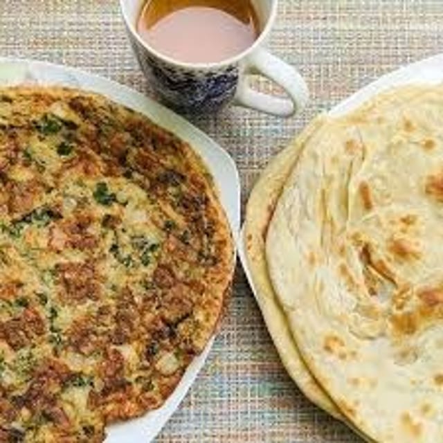 3 Egg Omelette w/ Paratha.