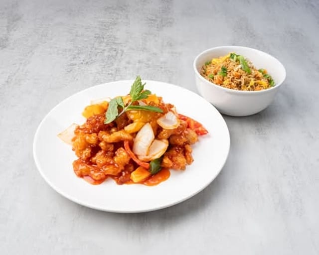 Sweet & Sour Chicken.